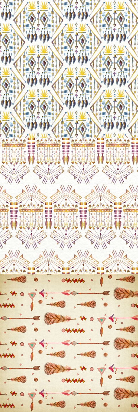watercolor boho set - free_watercolor_boho_set