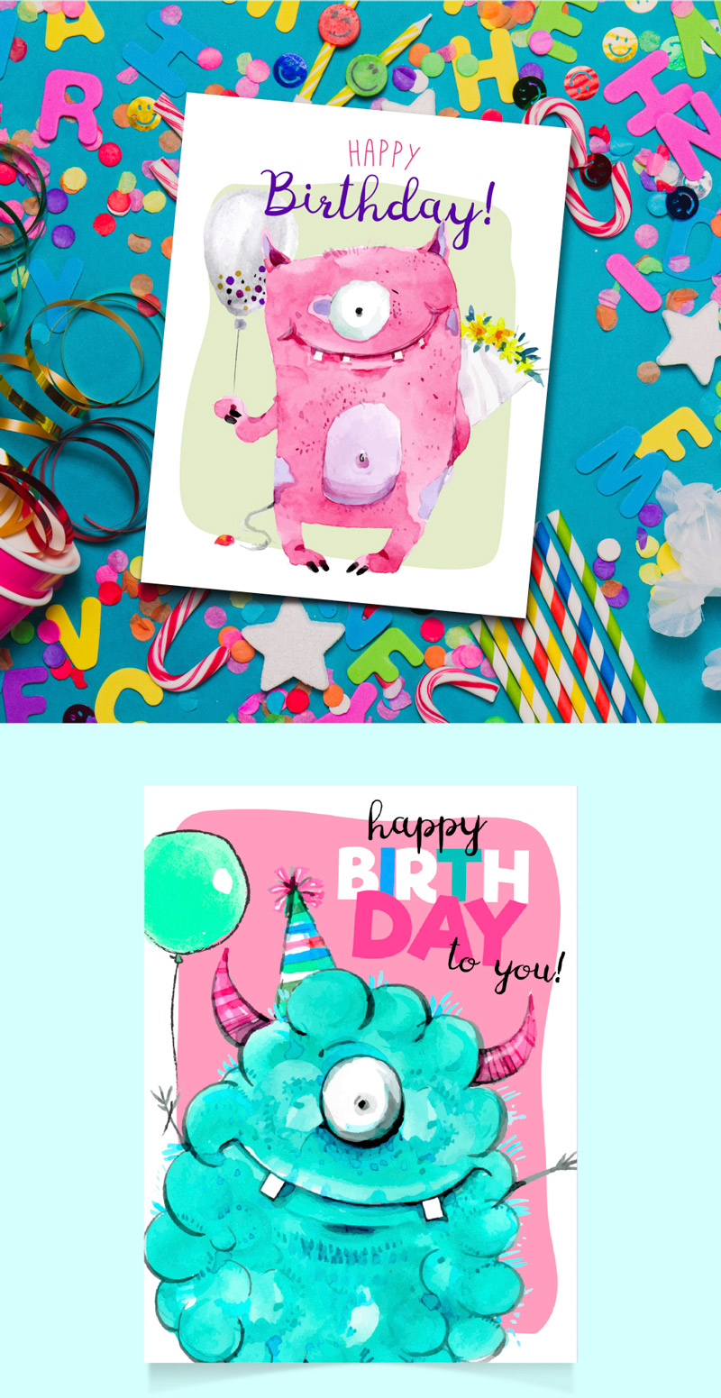 funny monsters birthday cards - Cover_Birthday_cards-Preview-02