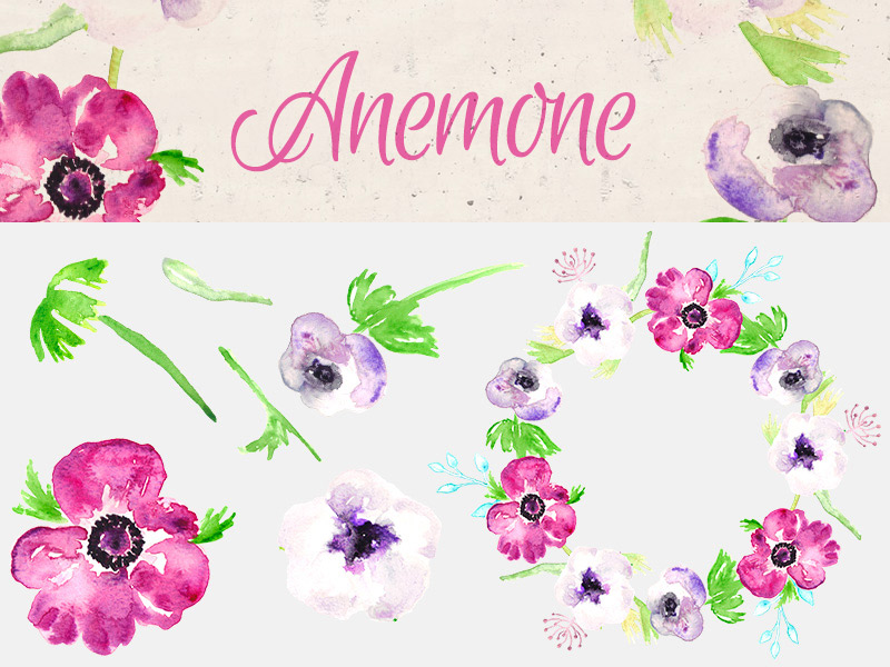 spring watercolor elements - 590 watercolor elements - Spring-Bundle-Preview-01