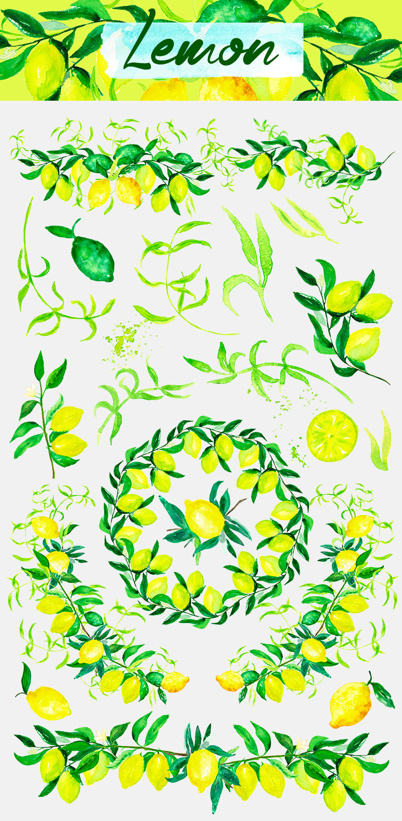 spring watercolor elements - 590 watercolor elements - Spring-Bundle-Preview-14