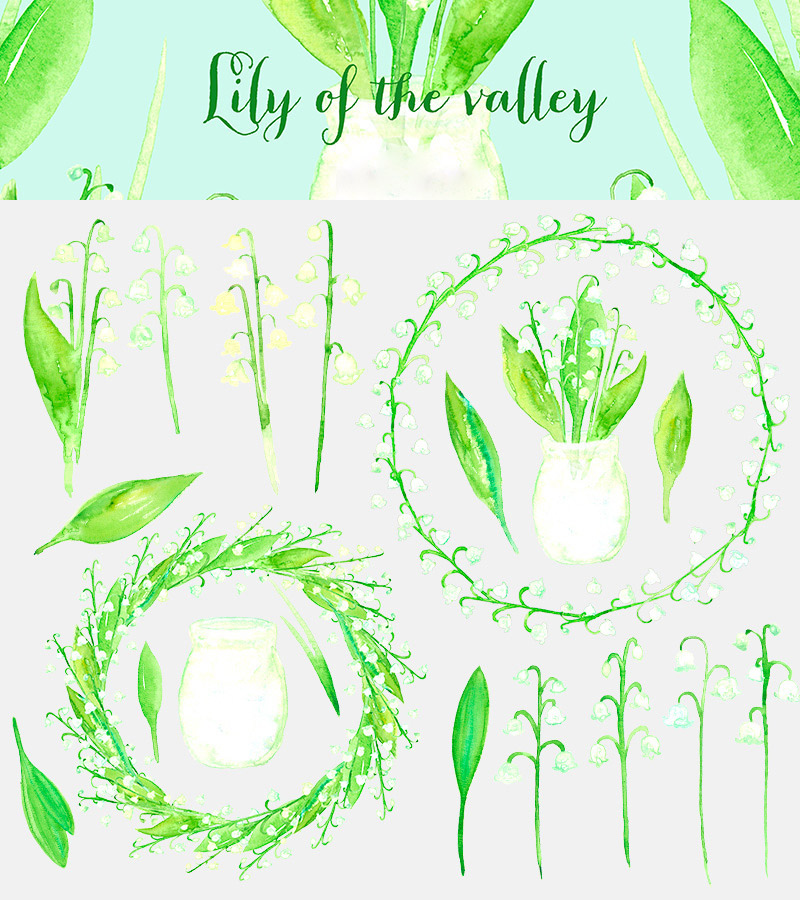 spring watercolor elements - 590 watercolor elements - Spring-Bundle-Preview-15