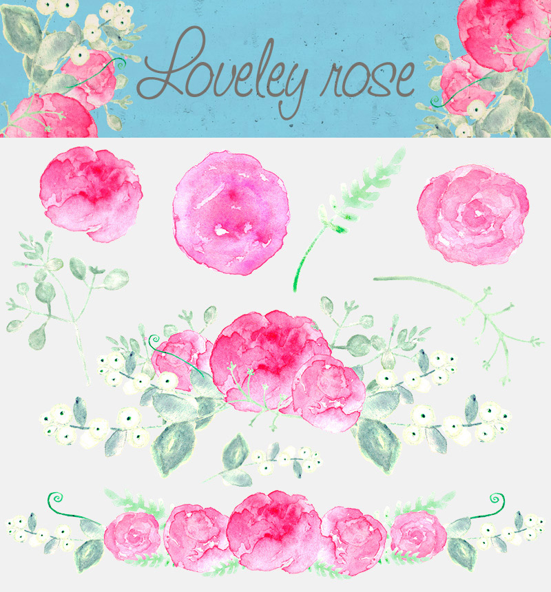 spring watercolor elements - 590 watercolor elements - Spring-Bundle-Preview-16