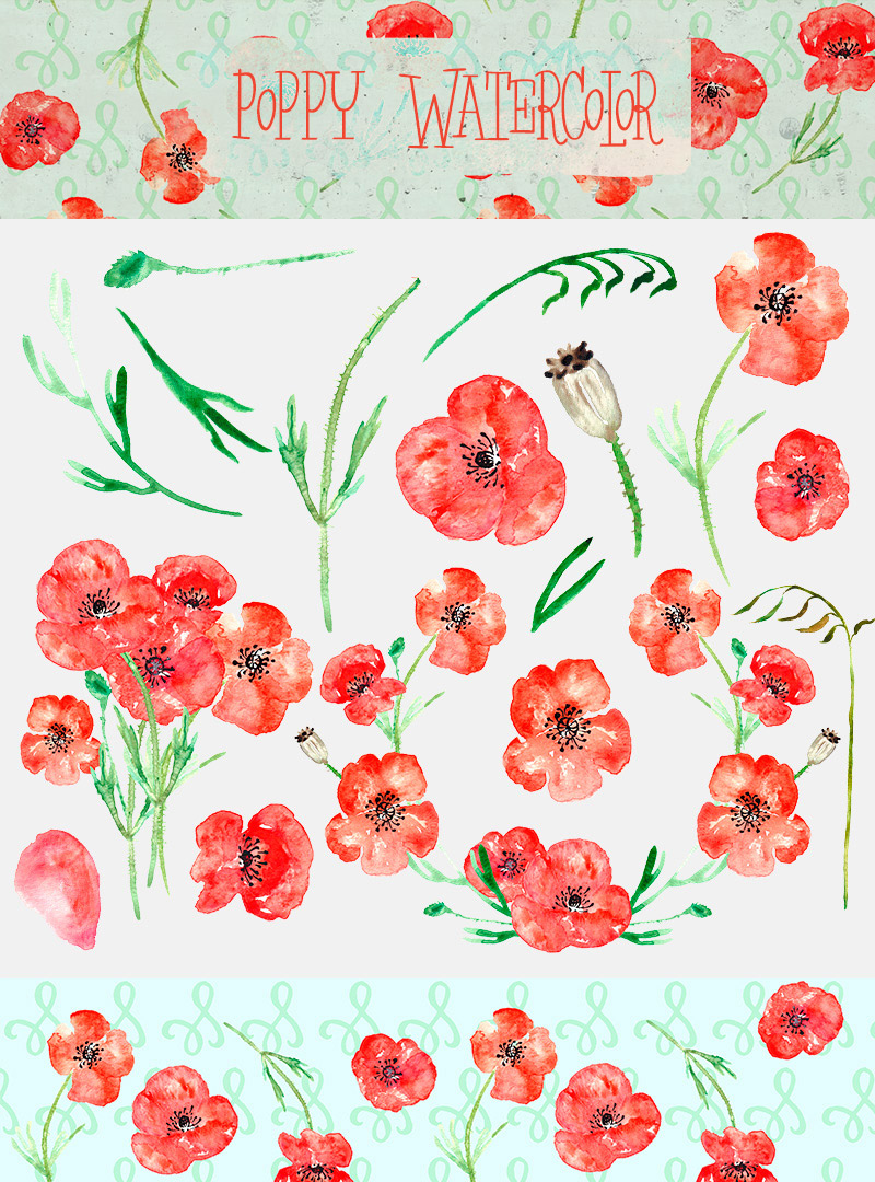 spring watercolor elements - 590 watercolor elements - Spring-Bundle-Preview-21
