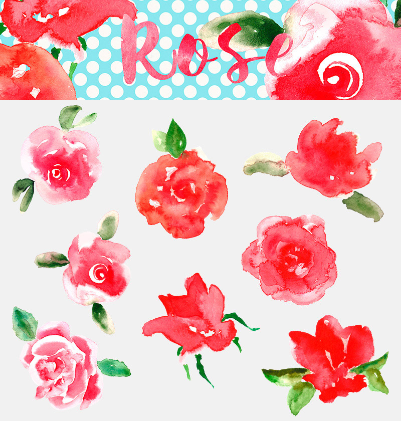 spring watercolor elements - 590 watercolor elements - Spring-Bundle-Preview-23