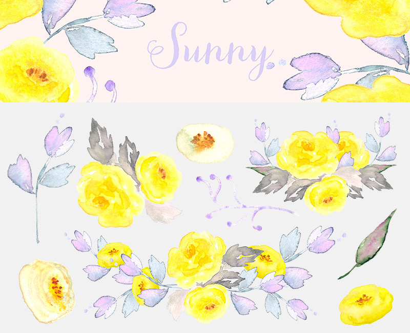 spring watercolor elements - 590 watercolor elements - Spring-Bundle-Preview-27