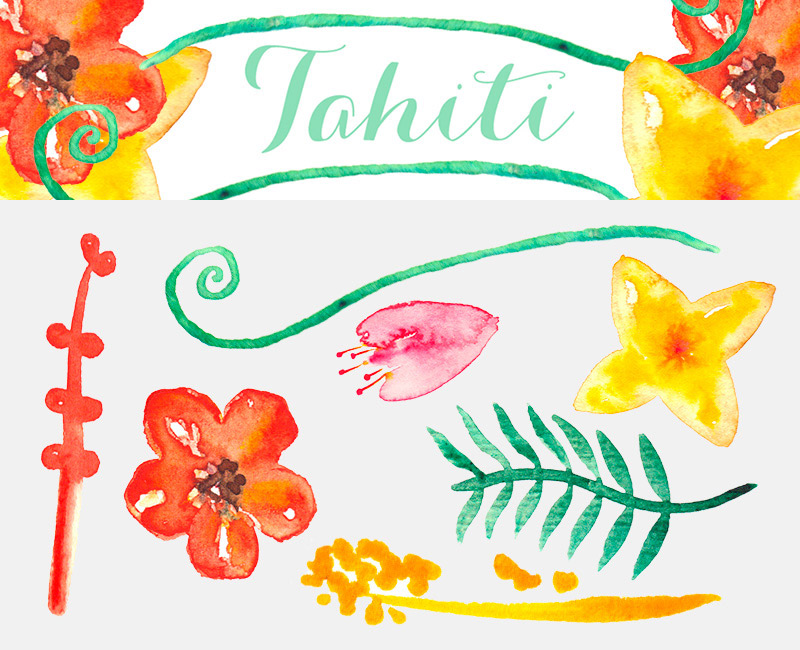 spring watercolor elements - 590 watercolor elements - Spring-Bundle-Preview-28