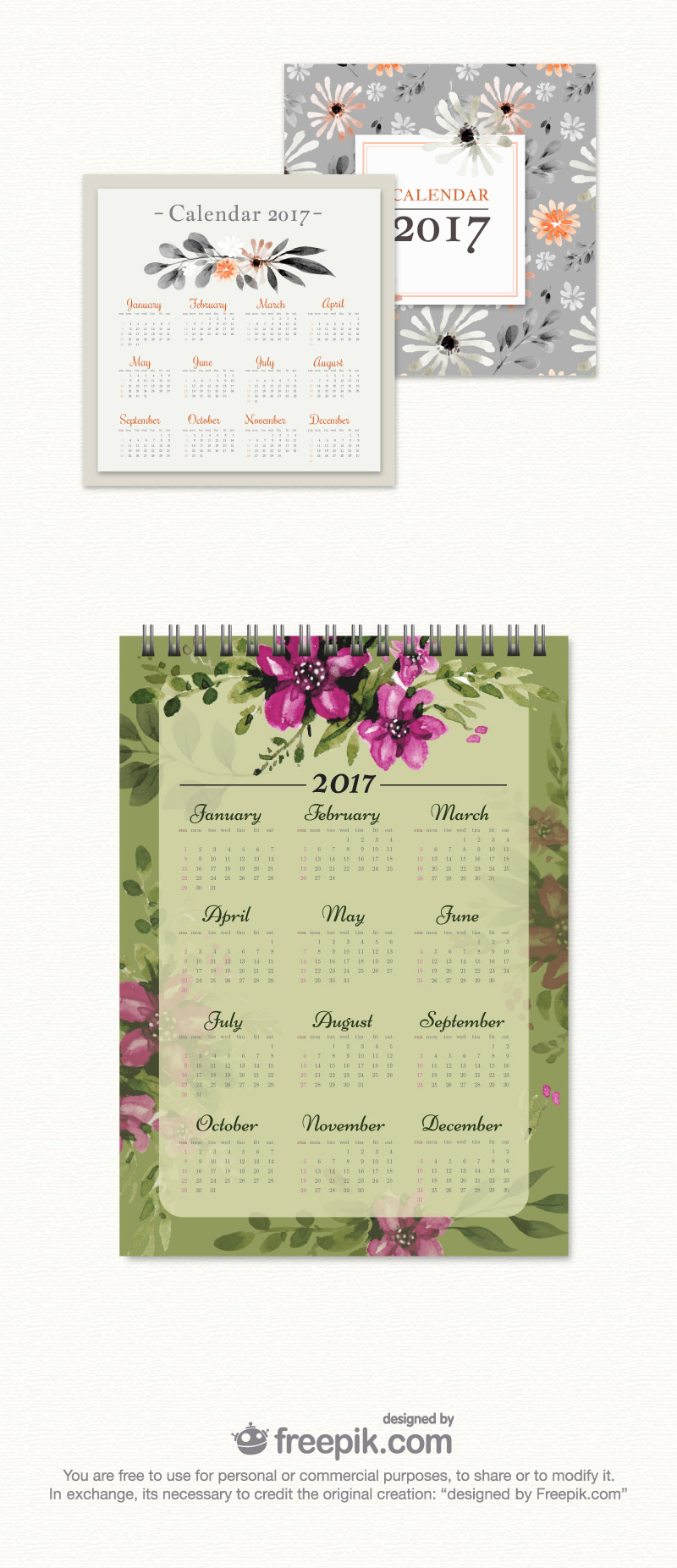 free watercolor calendar - Watercolor-Calendar-Collection-Preview-04