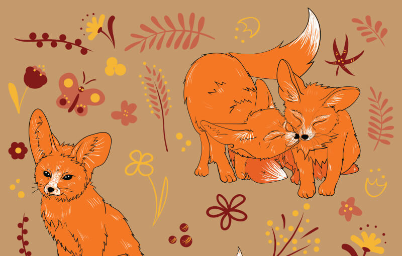 free cute foxes bundle - FREE-Cute-foxes-Preview-1-1