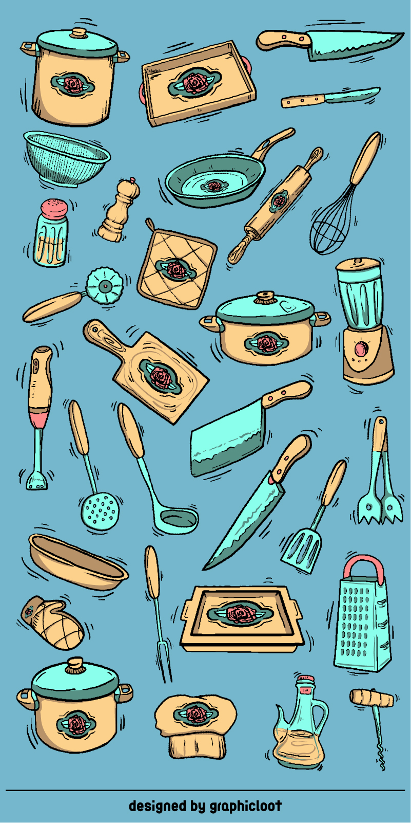 FREE Kitchen Doodles Preview