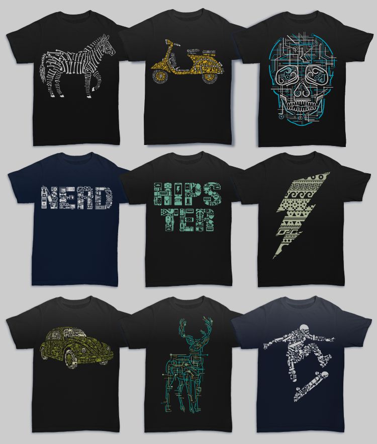 caffein art mega bundle - Graphicloot Preview All Designs 2