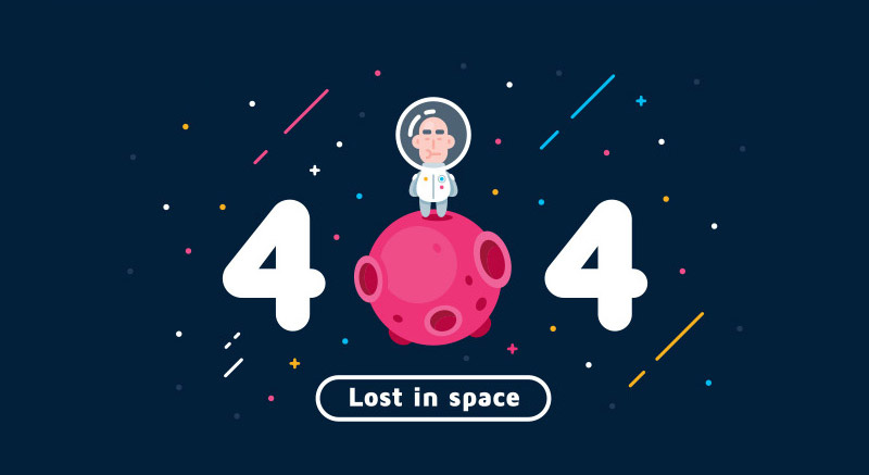 creative 404 error pages - error-404-lost-in-space-2
