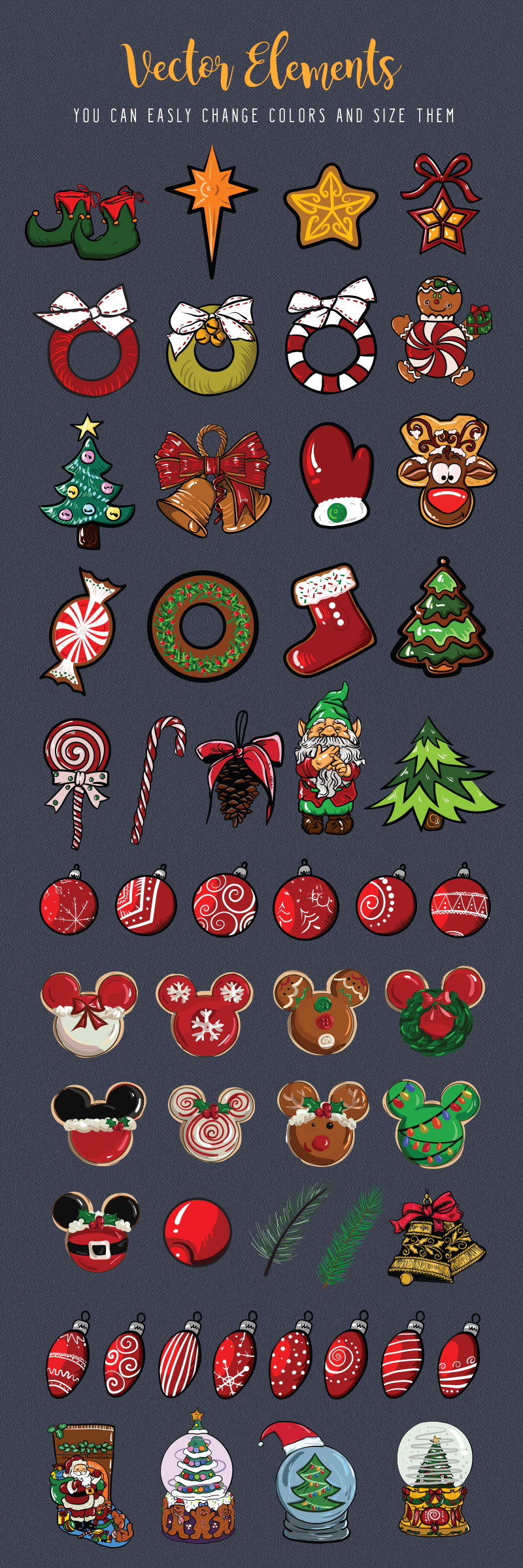 santa's bundle christmas watercolor - christmas watercolor design bundle - santas-bundle-preview-09
