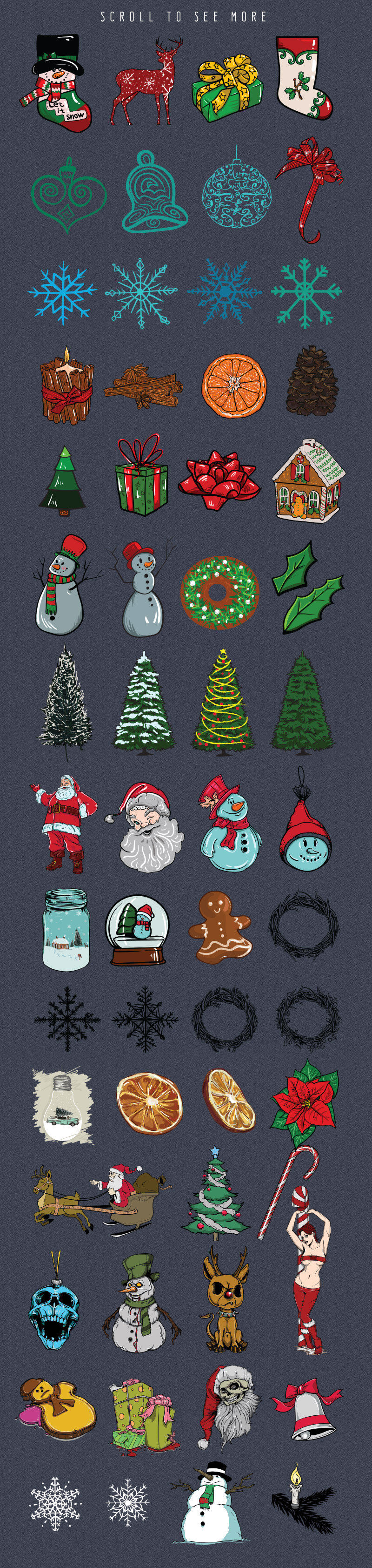 santa's bundle christmas watercolor - christmas watercolor design bundle - santas-bundle-preview-10