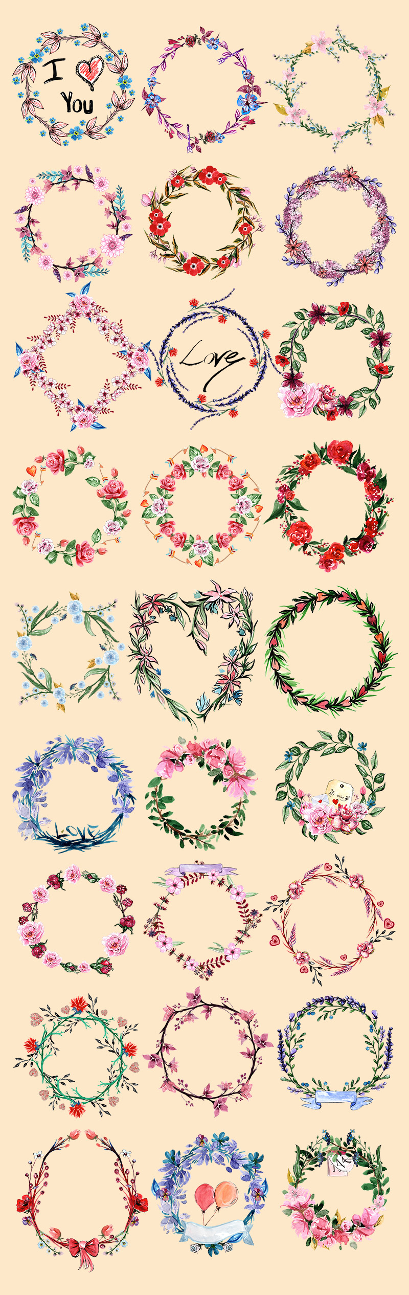 valentine's day design bundle - Valentines-Day-Preview-Elements-07