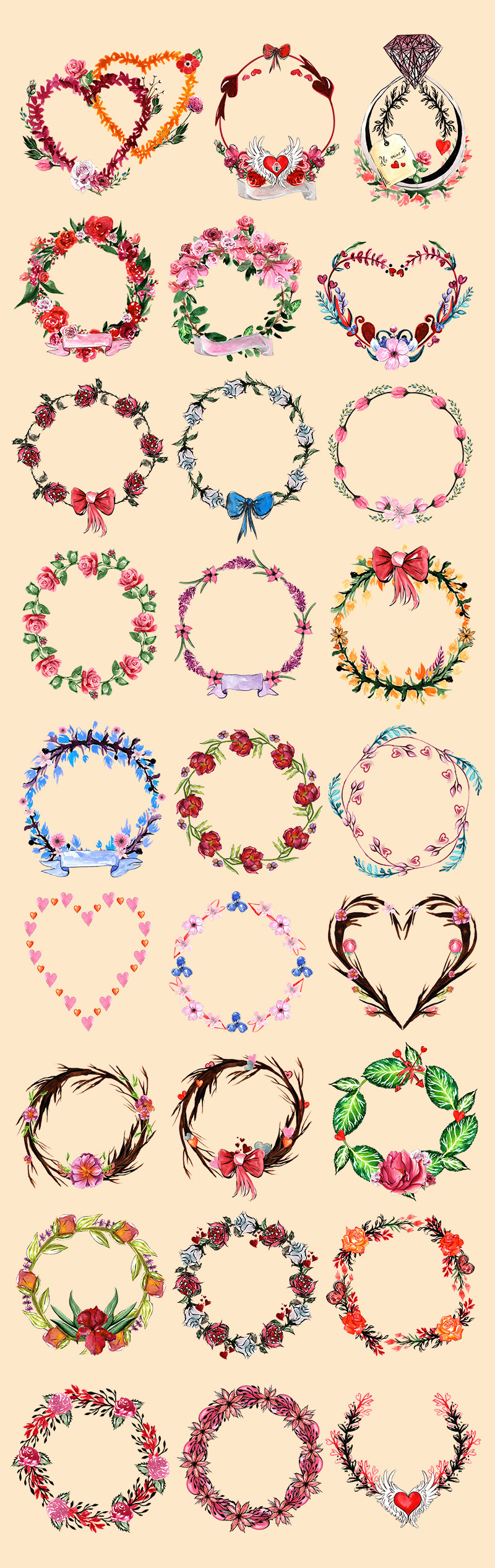 valentine's day design bundle - Valentines-Day-Preview-Elements-08