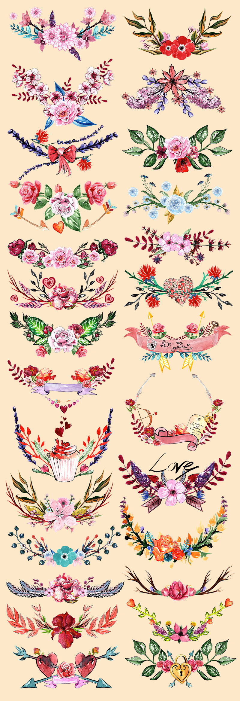 valentine's day design bundle - Valentines-Day-Preview-Elements-10