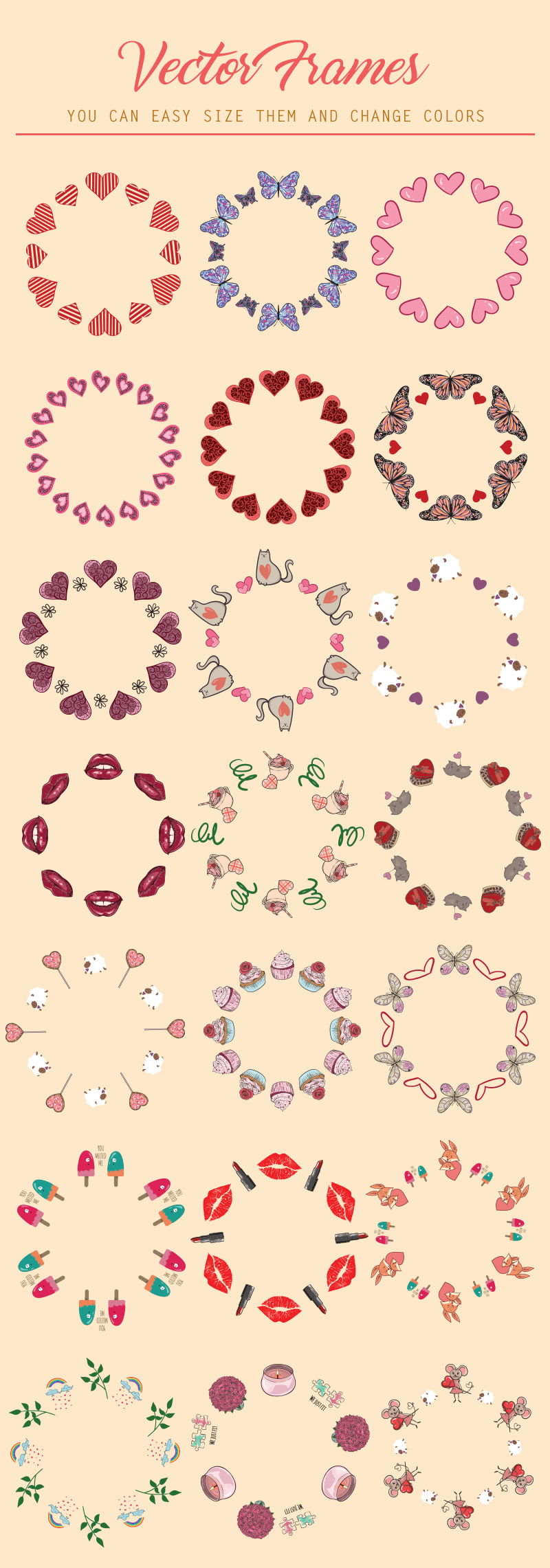 valentine's day design bundle - Valentines-Day-Preview-Elements-14