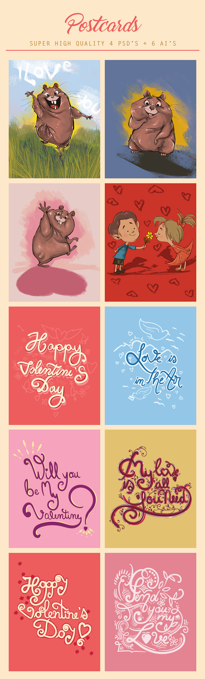 valentine's day design bundle - Valentines-Day-Preview-Elements-19