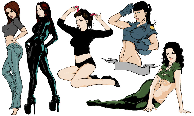 high quality vector graphics - pinup tattoo