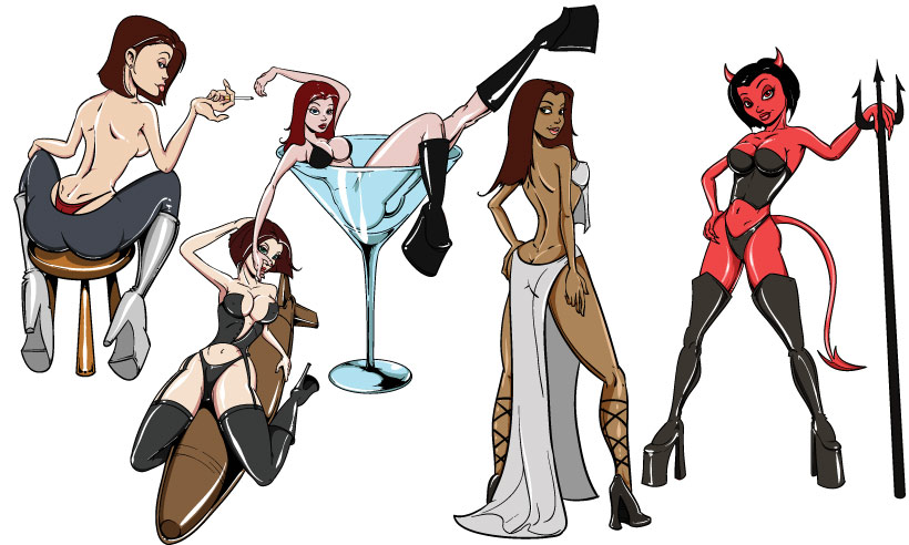 high quality vector graphics - pinup tattoo