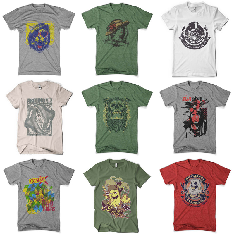 premium t-shirt designs - premium t-shirt vector art - 100-T-shirt-Designs-1