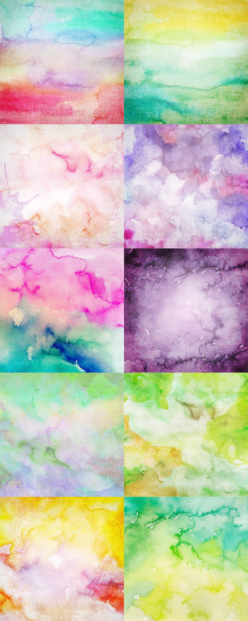 10 Watercolor Textures Preview 01