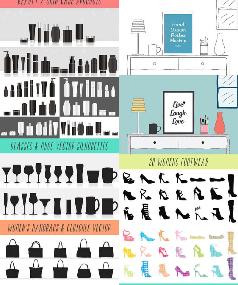 vector design elements bundle - 345 Design Elements Preview 02