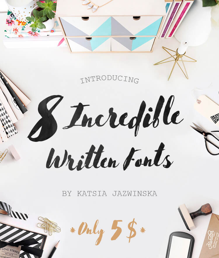 8 Incredible Written Fonts Cover