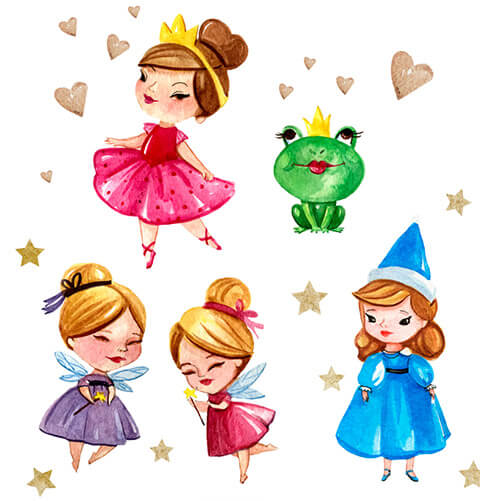 fairy tales watercolor - Fairytales Watercolor Preview 01