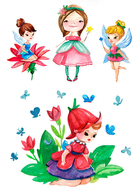 fairy tales watercolor - Fairytales Watercolor Preview 03