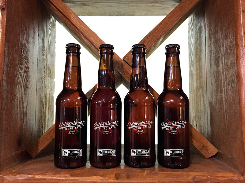 Free Realistic Beer Mockups Preview 05