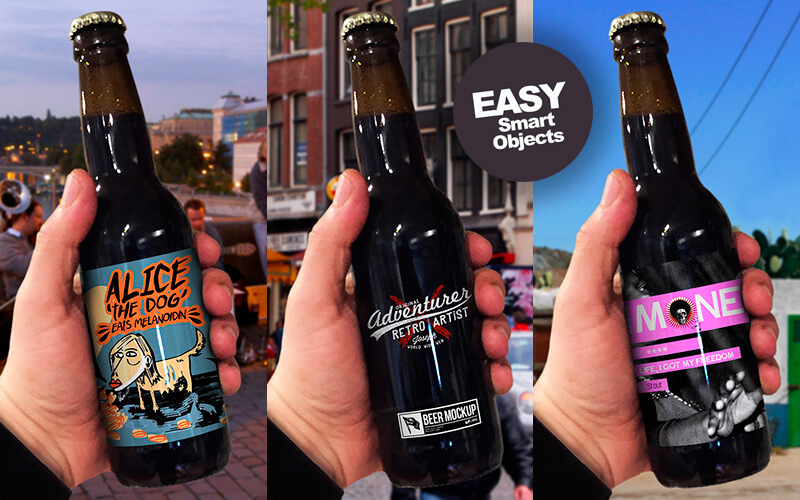 Free Realistic Beer Mockups Preview 09