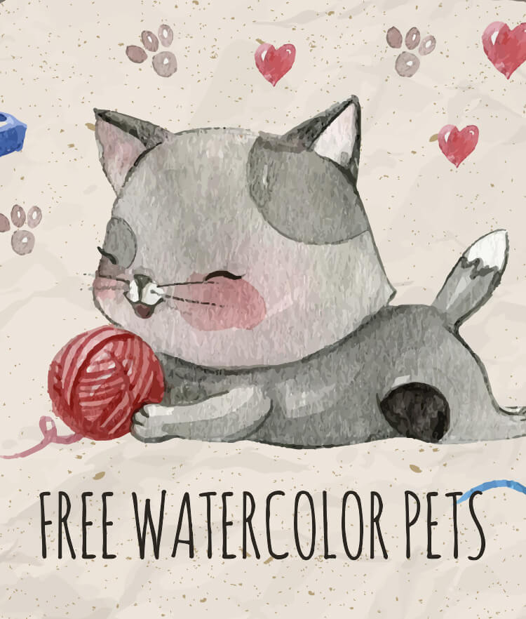 Free Watercolor pets Cover