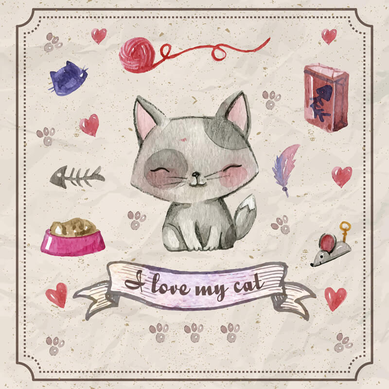 Free Watercolor pets Preview 03