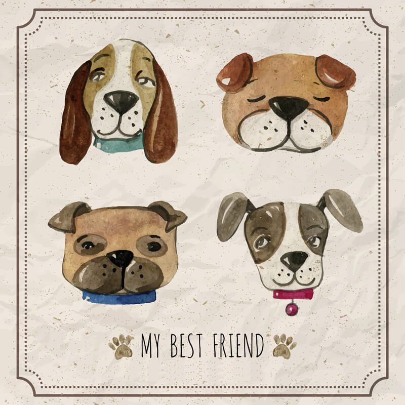 Free Watercolor pets Preview 06