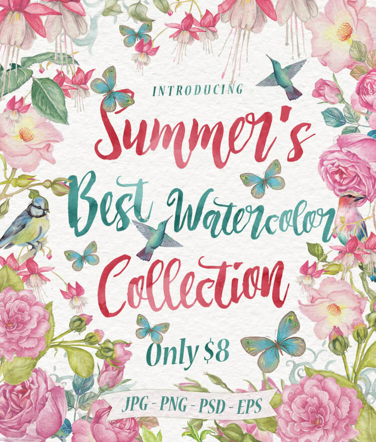 Summers Best Watercolor Collection Cover