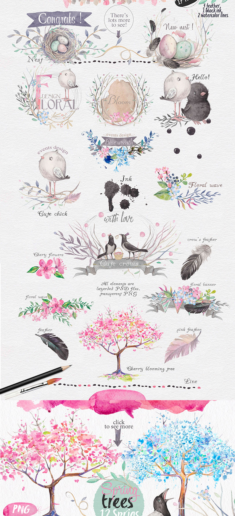 summer watercolor collection - Summers Best Watercolor Collection Preview 10