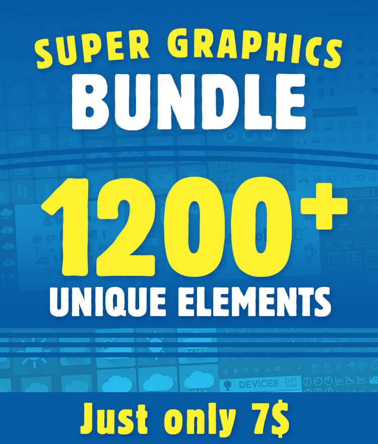 Super Graphics Bundle 1200 Unique Elements