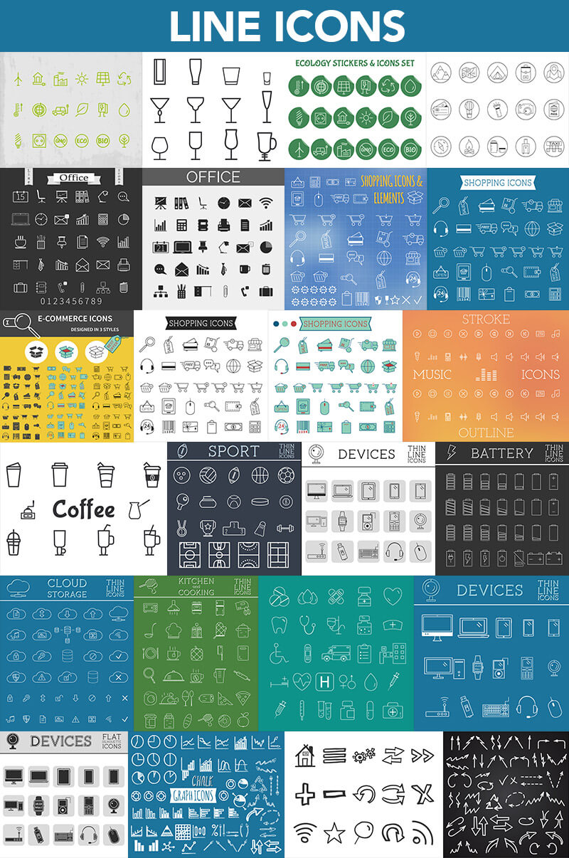 1200+ unique graphic elements - Super Graphics Bundle 1200 elements 02