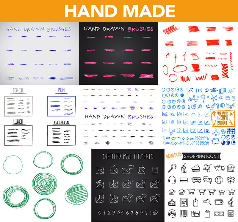 1200+ unique graphic elements - Super Graphics Bundle 1200 elements 07