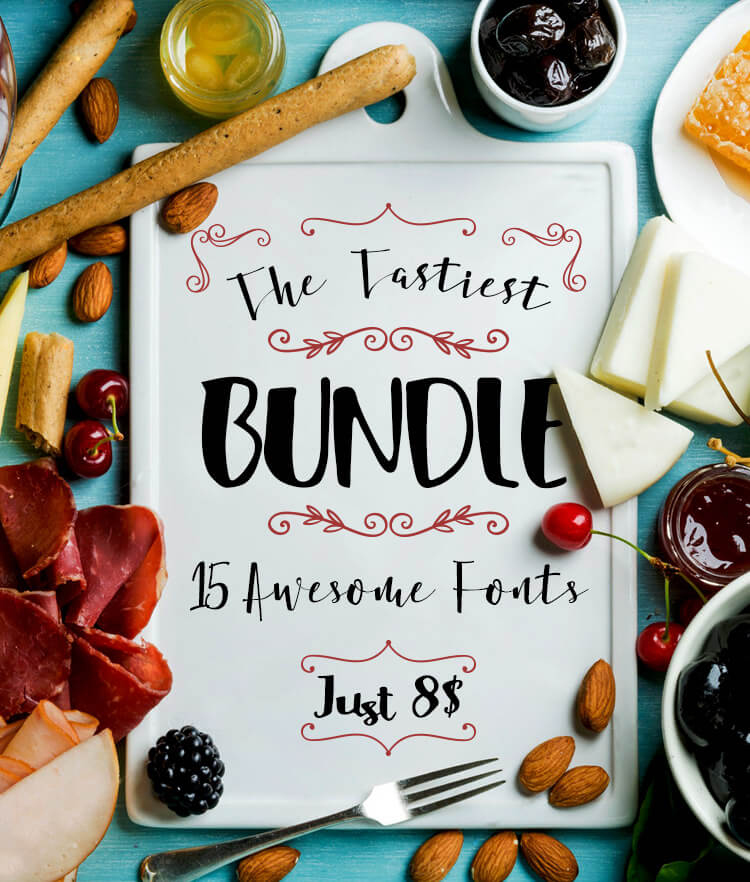 The Tastiest Bundle 15 Awesome Font Cover