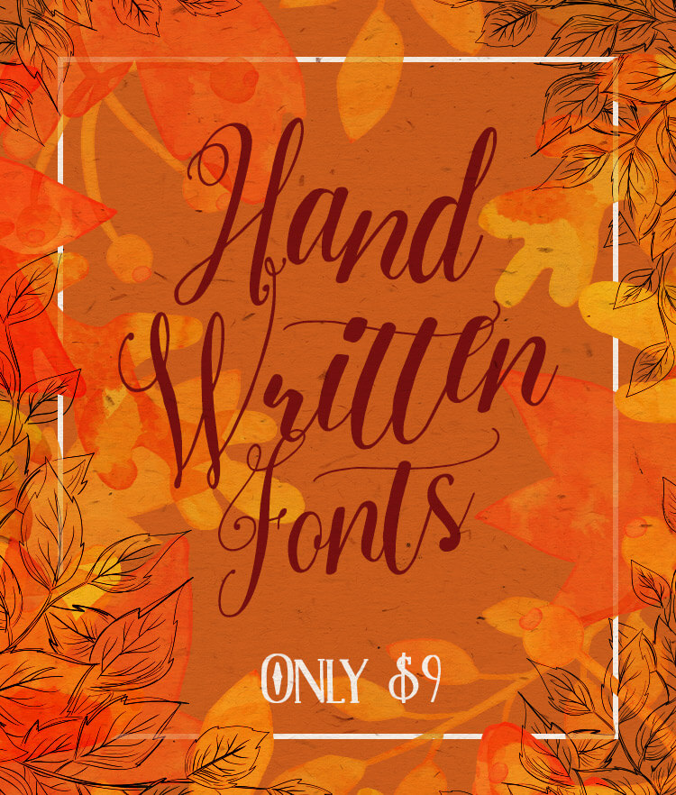 7 Hand Written Fonts Cover