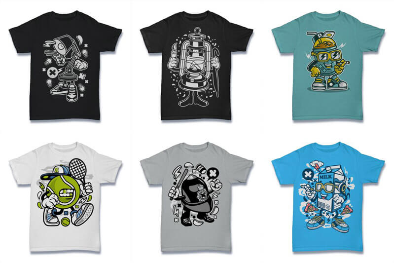 cartoon vector t-shirt designs cartoon - Cartoon Vector Part 2 T shirt Designs Preview 09