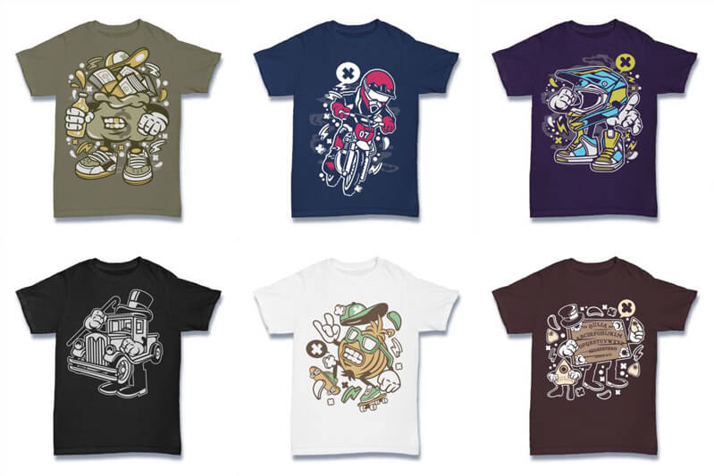 cartoon vector t-shirt designs cartoon - Cartoon Vector Part 2 T shirt Designs Preview 10