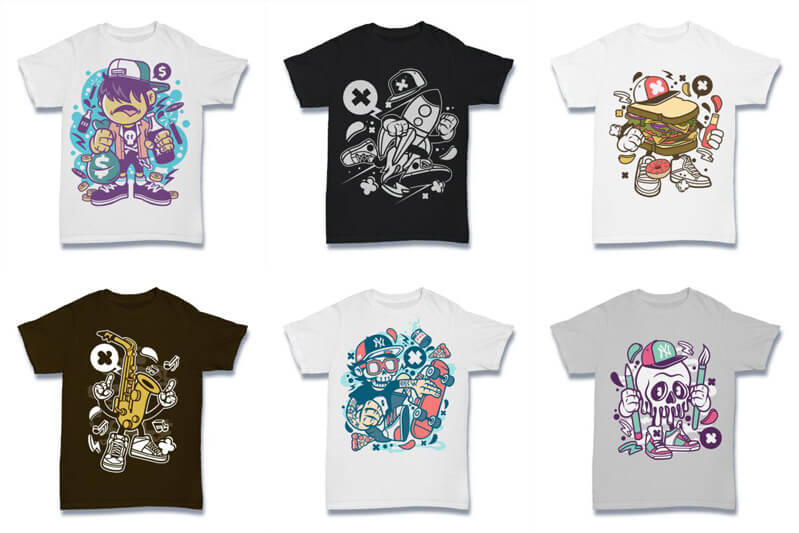 cartoon vector t-shirt designs cartoon - Cartoon Vector Part 2 T shirt Designs Preview 13