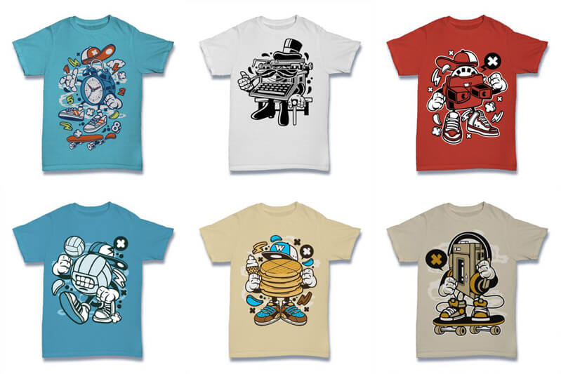 cartoon vector t-shirt designs cartoon - Cartoon Vector Part 2 T shirt Designs Preview 16