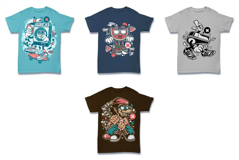 cartoon vector t-shirt designs cartoon - Cartoon Vector Part 2 T shirt Designs Preview 17