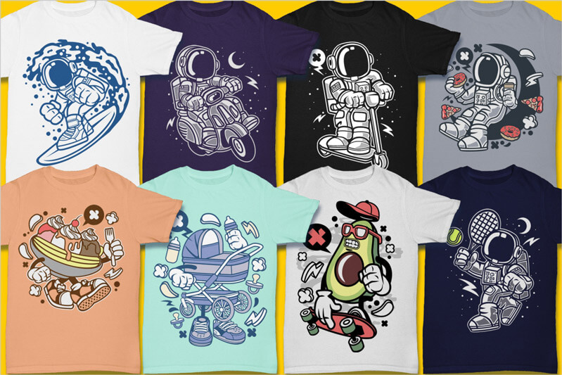 cartoon vector t-shirt designs cartoon - Cartoon Vector Part 3 T-shirt Designs Preview 02
