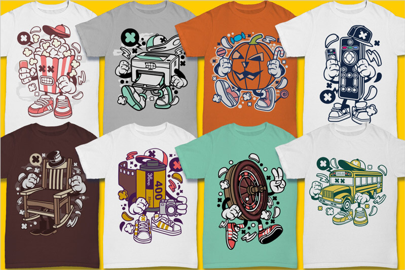 cartoon vector t-shirt designs cartoon - Cartoon Vector Part 3 T-shirt Designs Preview 10