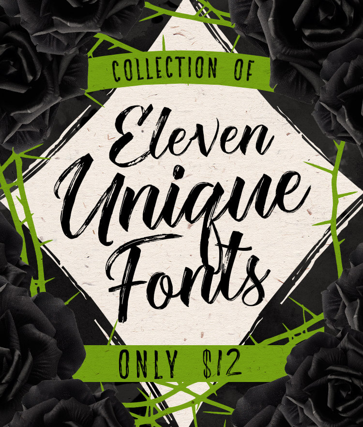 Collection of 11 Unique Fonts Cover